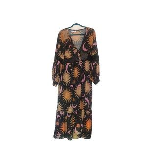 Cosmic Drifters Morticia Lace Insert Maxi Dress